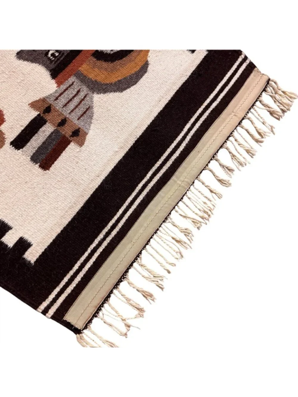 Mayan Wool Rug Wall Hanging Handwoven Yumil Kaxob Maize Corn God